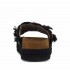 Mou sandalo Monoband rope sandal fringes black