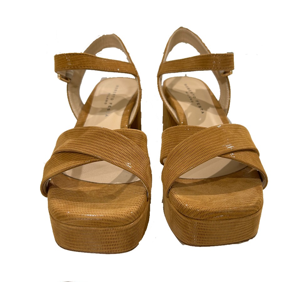 Roberto Festa TELLA sandals in bambù lasered suede leather