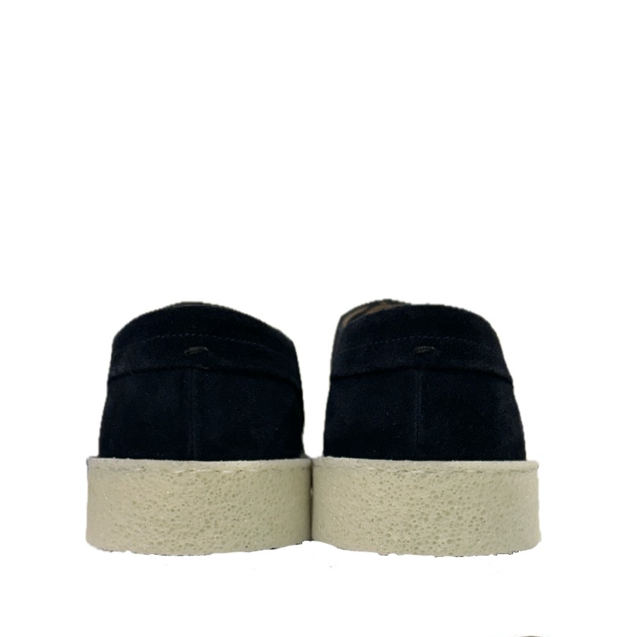 PANTANETTI men's blue suede lace-laced shoe