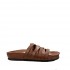 PANTANETTI donna sandalo basso in pelle brandy