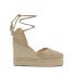 Castañer wedge Cora in gold jute