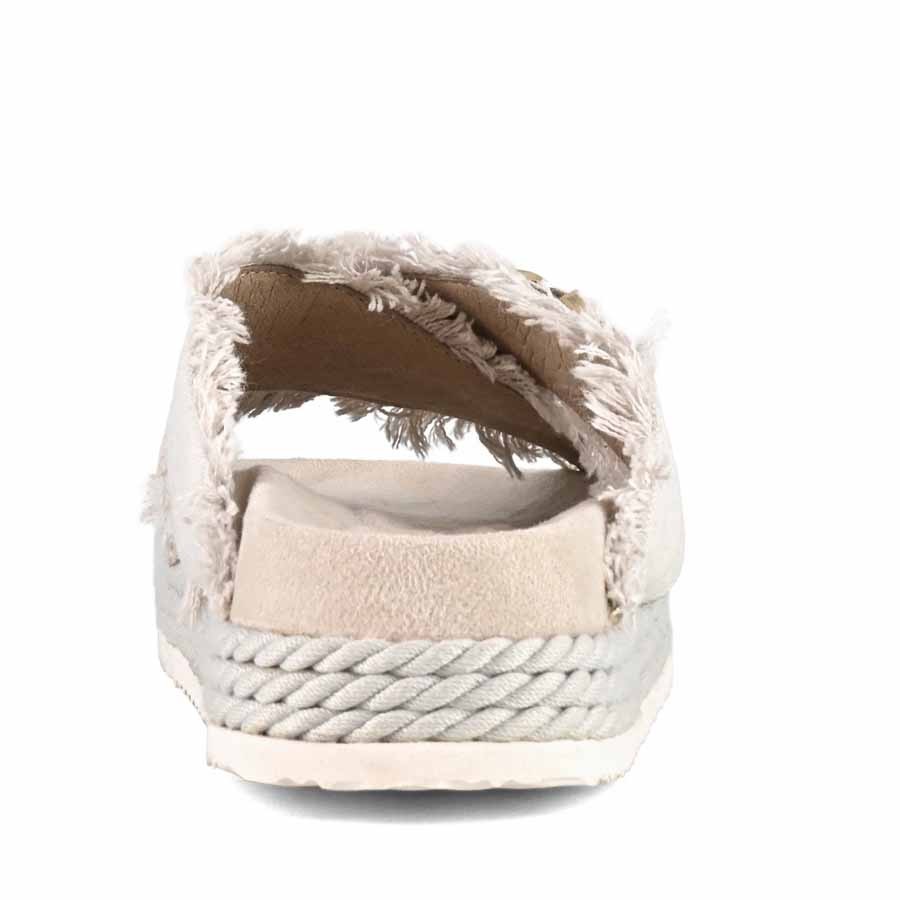 Mou sandalo Rope bio sandal Criss-cross recycled canvas beige