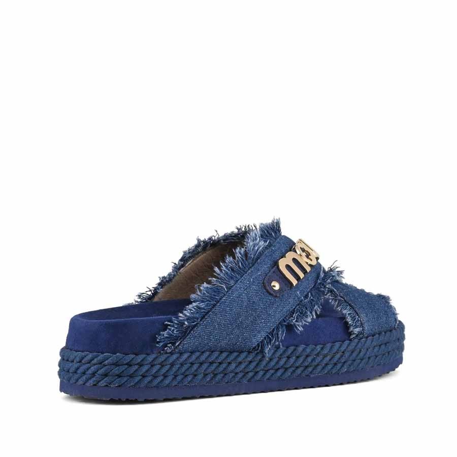 Mou organic Rope sandal Criss-cross denim sandal