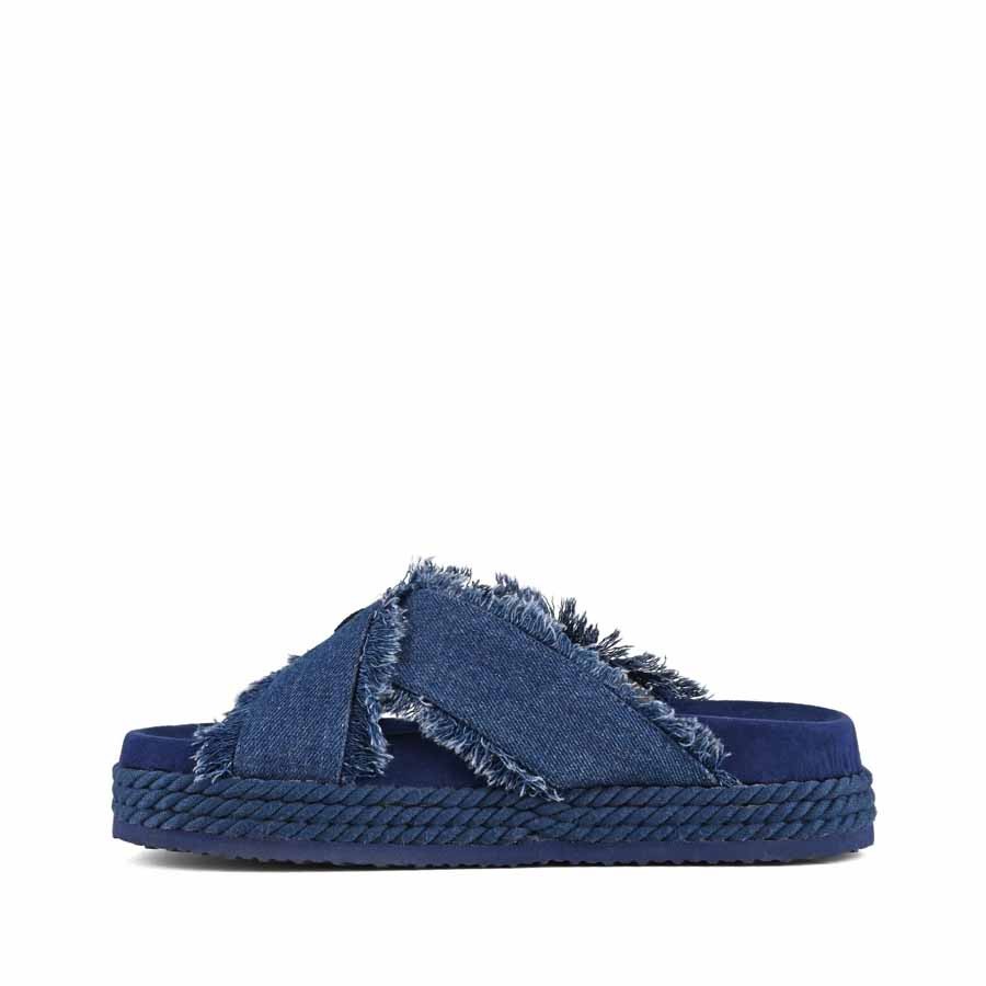 Mou sandalo Rope bio sandal Criss-cross denim