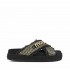 Mou sandal Rope bio sandal Criss-cross raffia metal black suede metal black suede