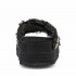 Mou sandalo Rope bio sandal Criss-cross raffia metal black suede metal black suede