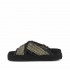 Mou sandalo Rope bio sandal Criss-cross raffia metal black suede metal black suede