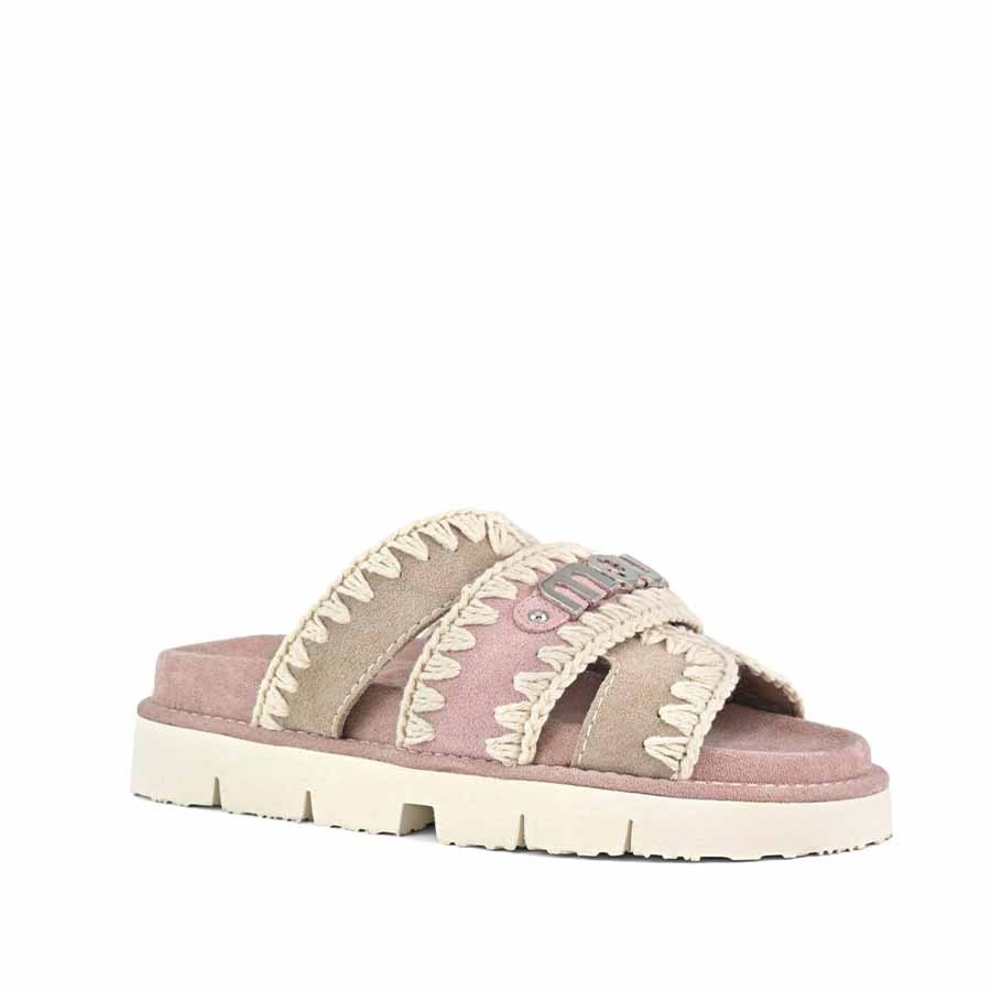 Mou sandalo Bio sandal bicolor silver peony pink sand