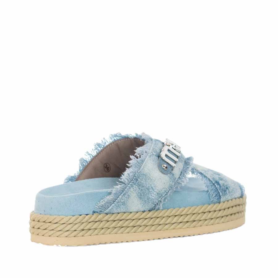 Mou sandalo Rope sandal Criss-cross painted denim
