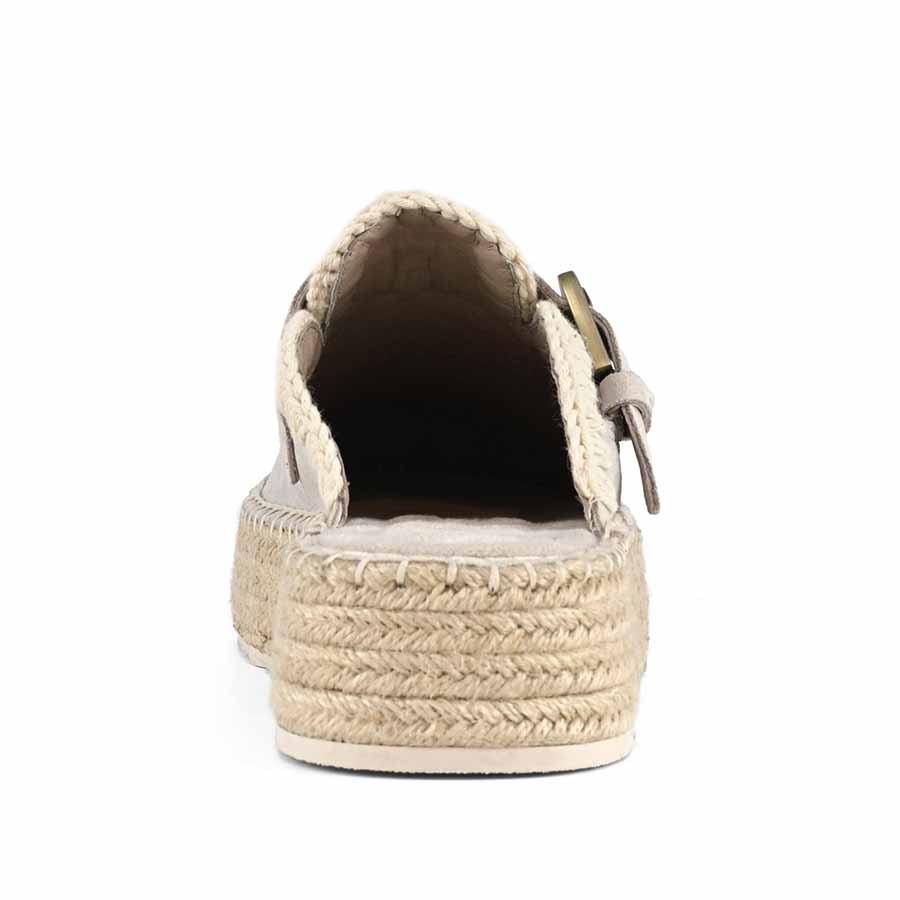 Mou Jute clog plain suede chalk