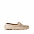 Borbonese women's moccasin Car Shoe beige leather