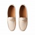 Borbonese women's moccasin Car Shoe beige leather