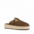 Mou Jute clog plain suede nut brown leather