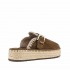 Mou Jute clog plain suede nut brown leather
