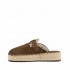Mou Jute clog plain suede nut brown leather