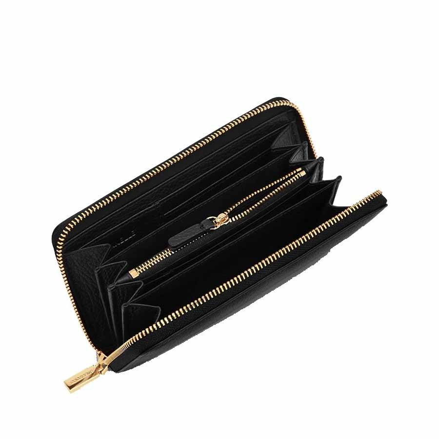 Coccinelle zip wallet Metallic soft black