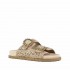 Coral Blue birkenstock slidedoppia fascia gioiello raffia natural