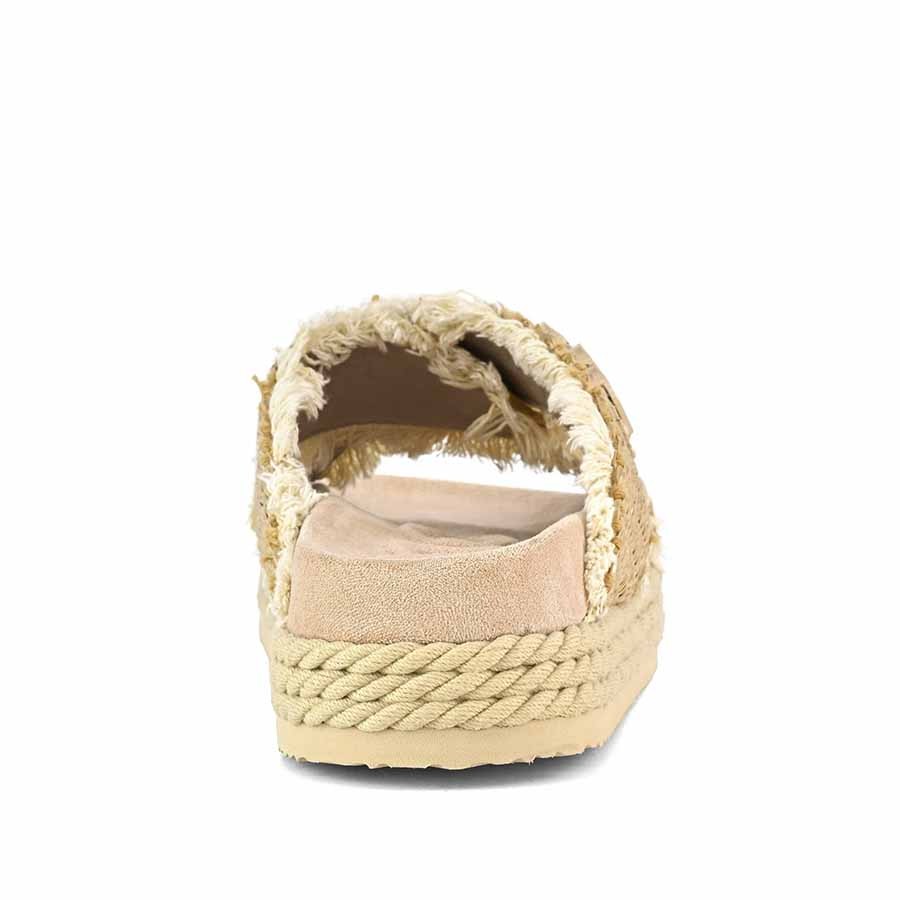 Mou sandalo Rope bio sandal Criss-cross raffia metal natural