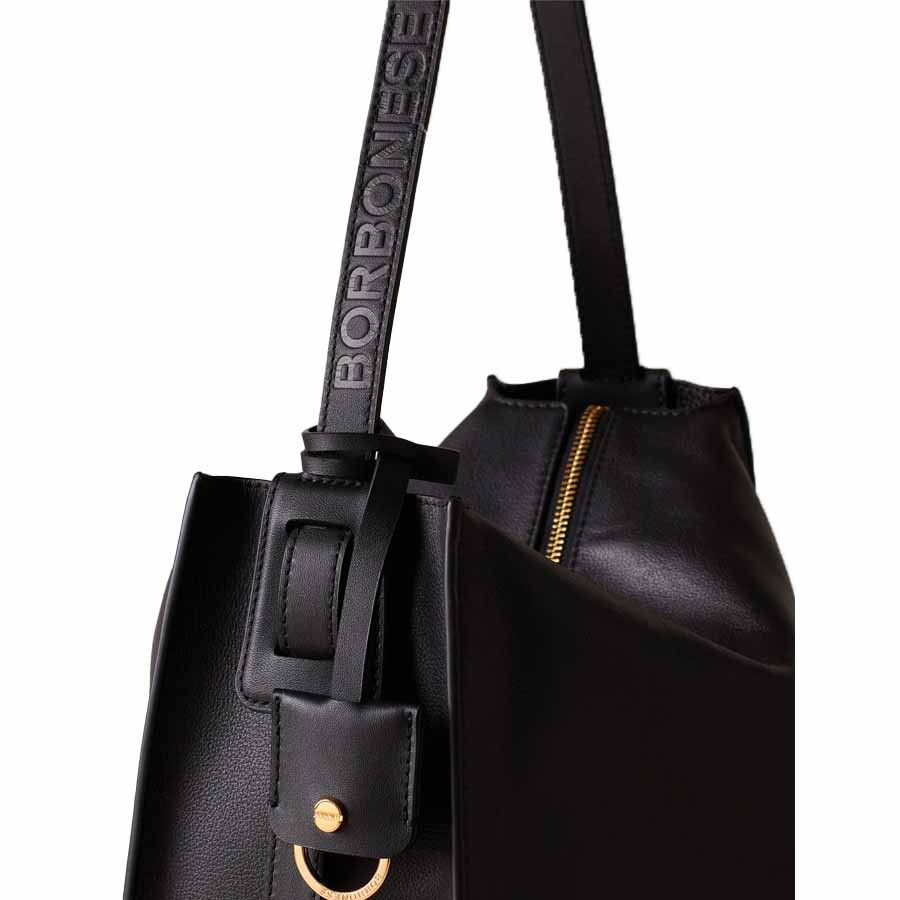 Borbonese borsa Dèjeuner secchiello medium nero