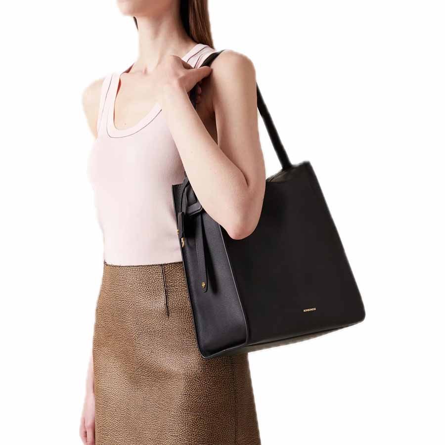 Borbonese borsa Dèjeuner secchiello medium nero