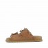 Coral Blue birkenstock slidedoppia fascia gioiello cognac