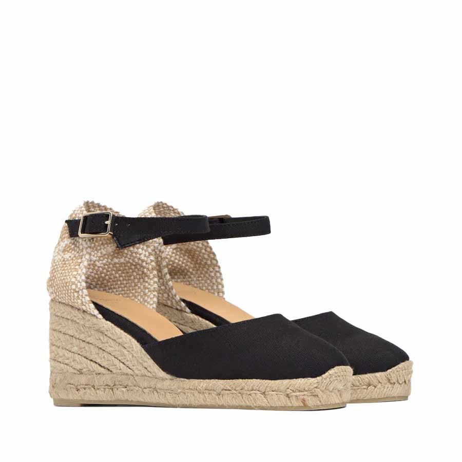 Castañer Carol wedge espadrilles sandal black