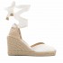 Castañer sandalo Chiara espadrillas zeppa blanco