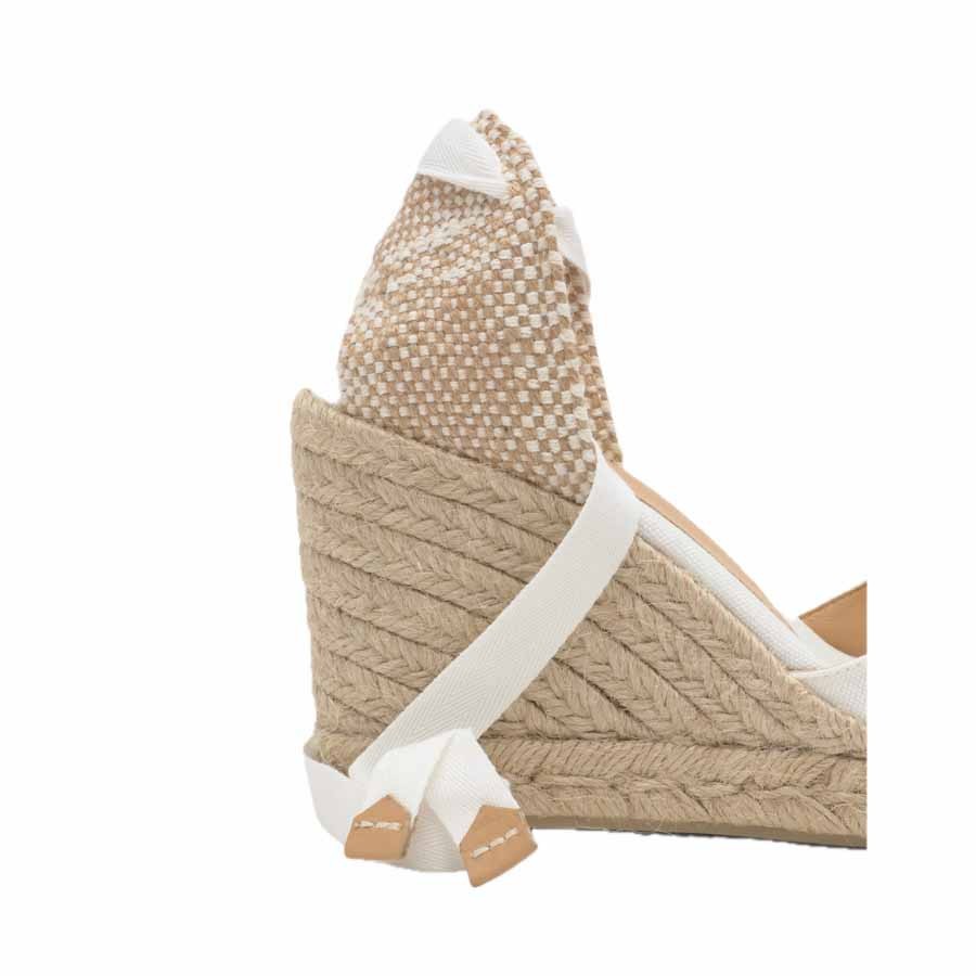 Castañer sandalo Chiara espadrillas zeppa blanco