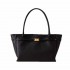 Borbonese large "La Torinese"  shopping bag in black calfskin