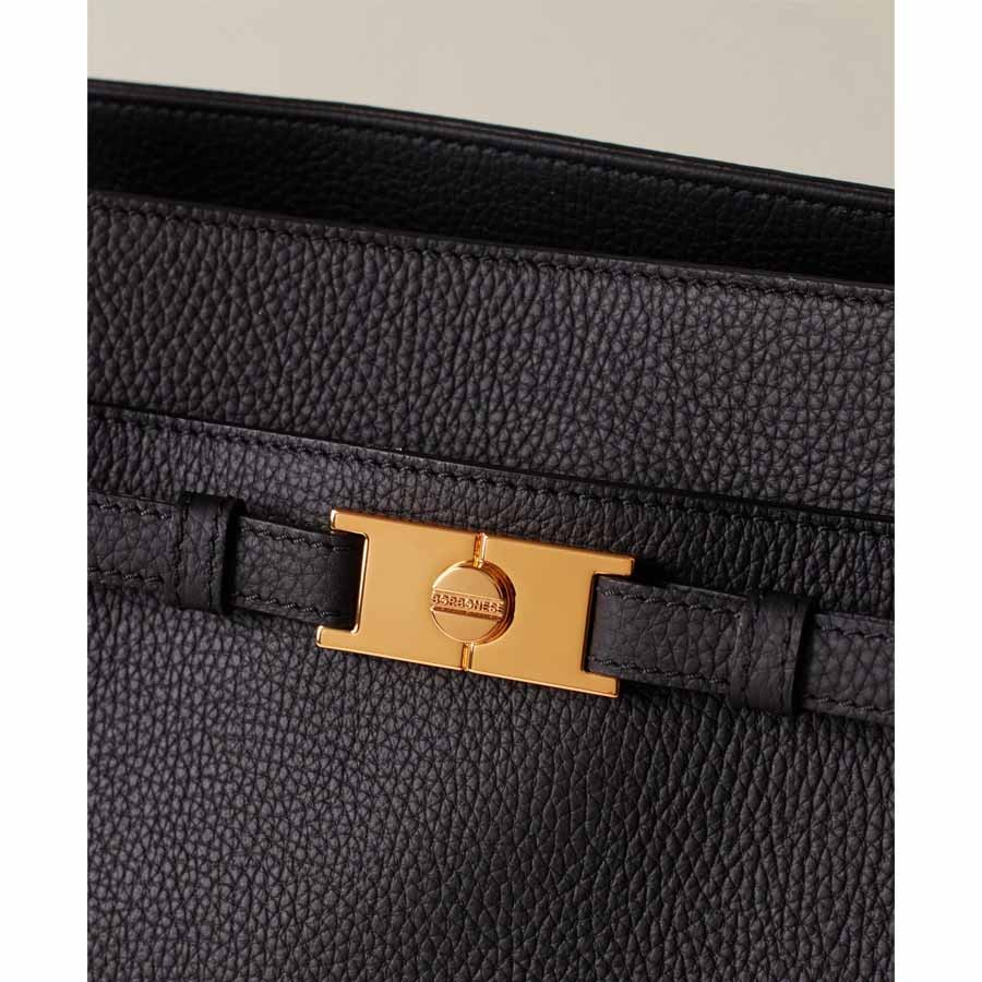 Borbonese borsa shopping large Torinese vitello nero