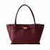 Borbonese large "La Torinese"  shopping bag in merlot calfskin