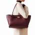 Borbonese large "La Torinese"  shopping bag in merlot calfskin