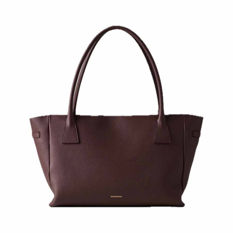 Borbonese borsa shopping large Torinese vitello castano