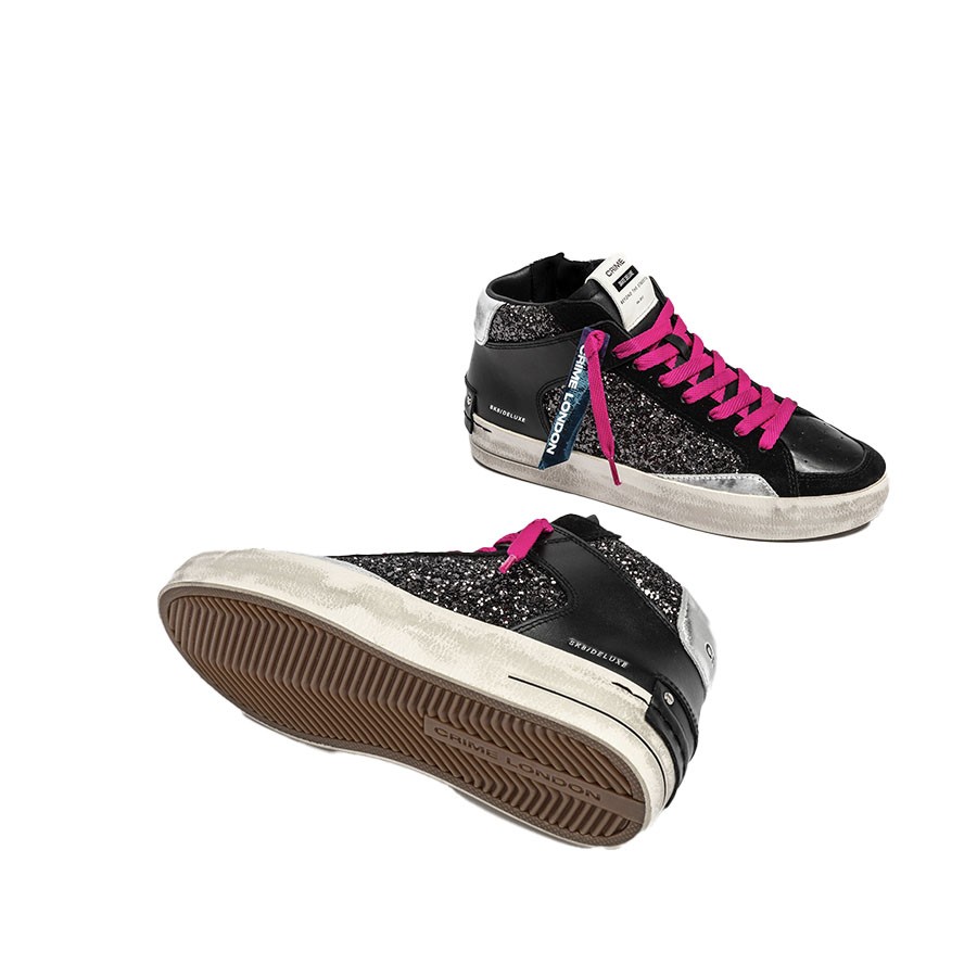 Crime London sneakers SK8 Deluxe Mid Party girl black