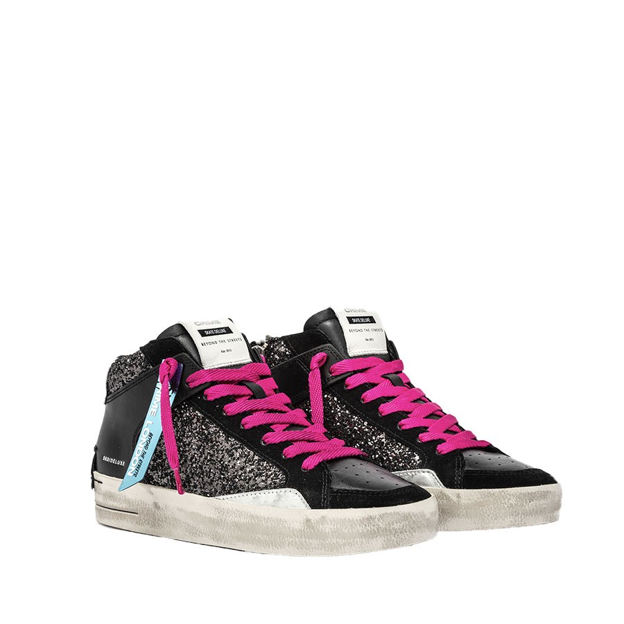 Crime London sneakers SK8 Deluxe Mid Party girl black