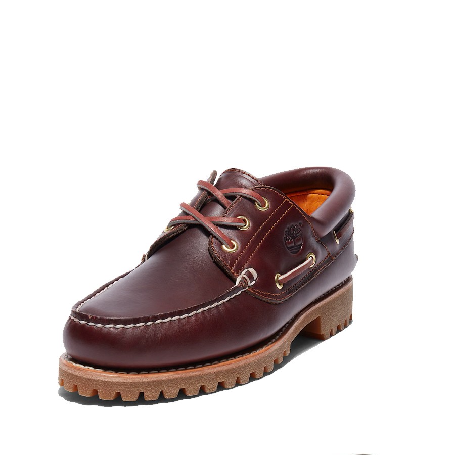Scarpa Timberland® Authentic 3-Eye Lug Handsewn da Uomo in bordeaux