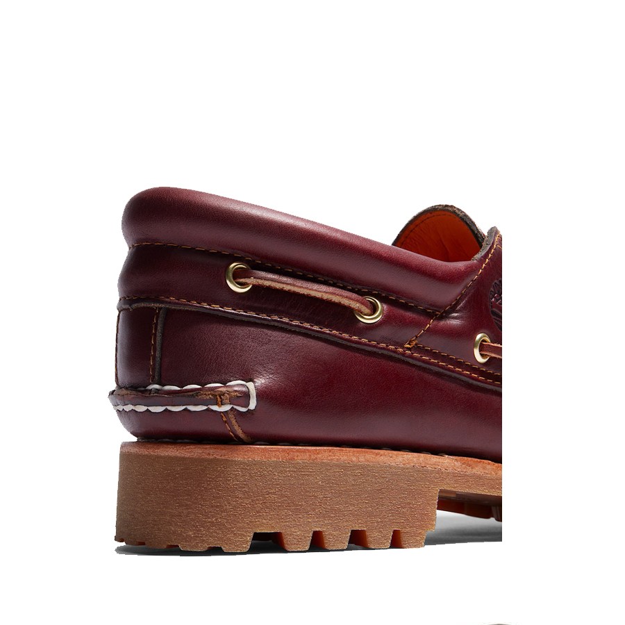 Scarpa Timberland® Authentic 3-Eye Lug Handsewn da Uomo in bordeaux