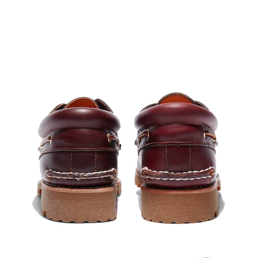 Scarpa Timberland® Authentic 3-Eye Lug Handsewn da Uomo in bordeaux