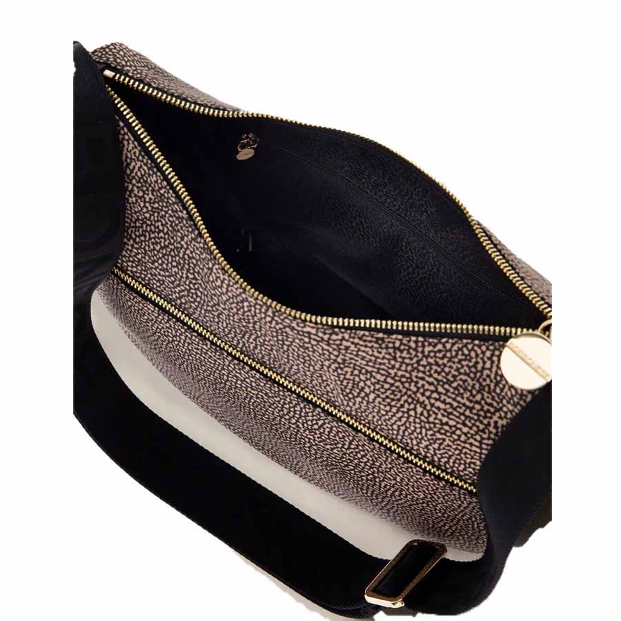 Borbonese Luna Bag Middle zip OpNaturale black