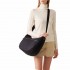 Borbonese Luna Bag Medium zip dark black