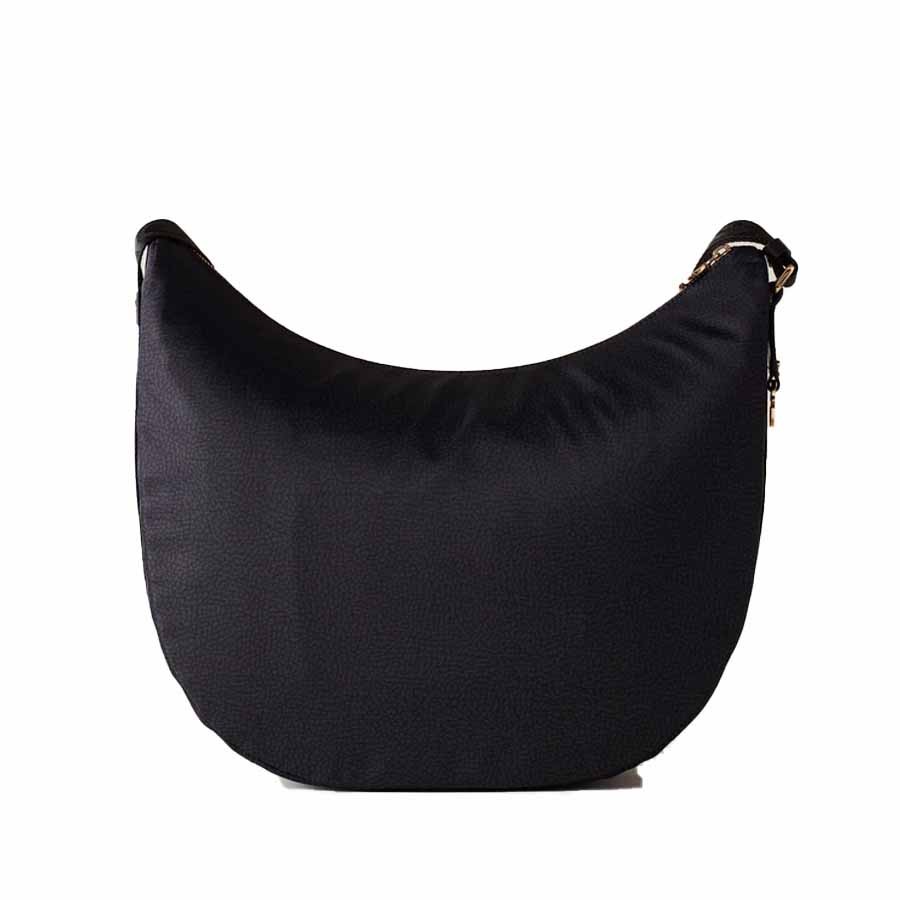 Borbonese Luna Bag Media zip dark black