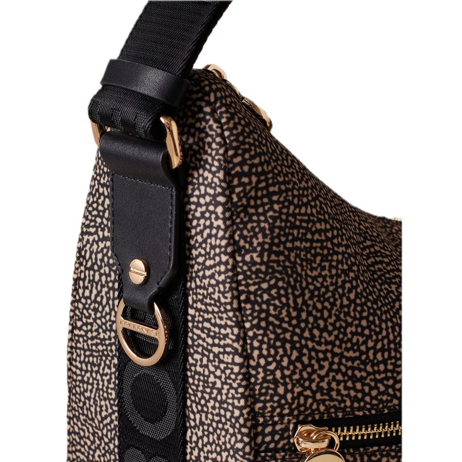 Borbonese Luna Bag Media zip Opnaturale