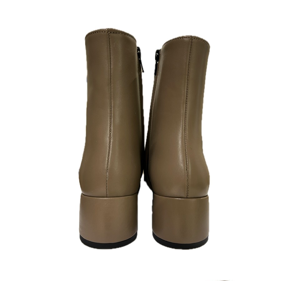Roberto Festa NEREA mid-heeled boot in taupe/black leather