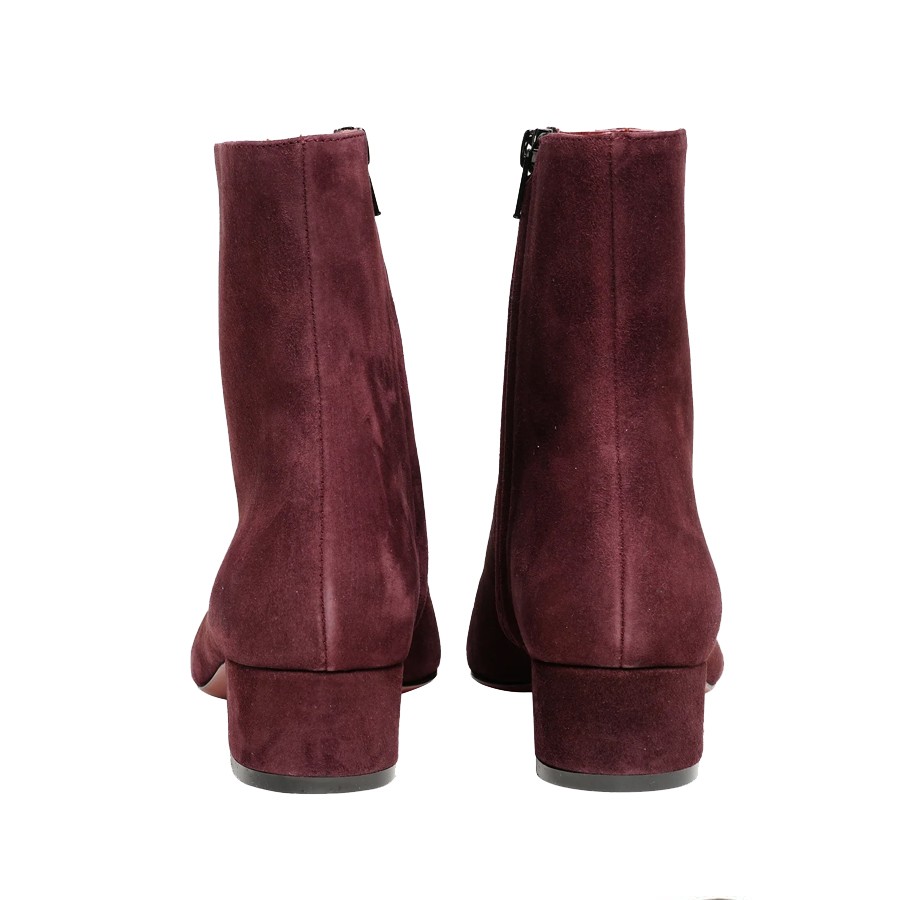Roberto Festa FIORENE medium heel plum suede boot