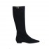 Roberto Festa FOLD knee-high boot in black suede with low heel