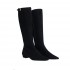 Roberto Festa FOLD knee-high boot in black suede with low heel