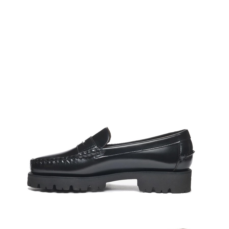 SEBAGO women's moccasin DAN LUG WOMAN in black leather