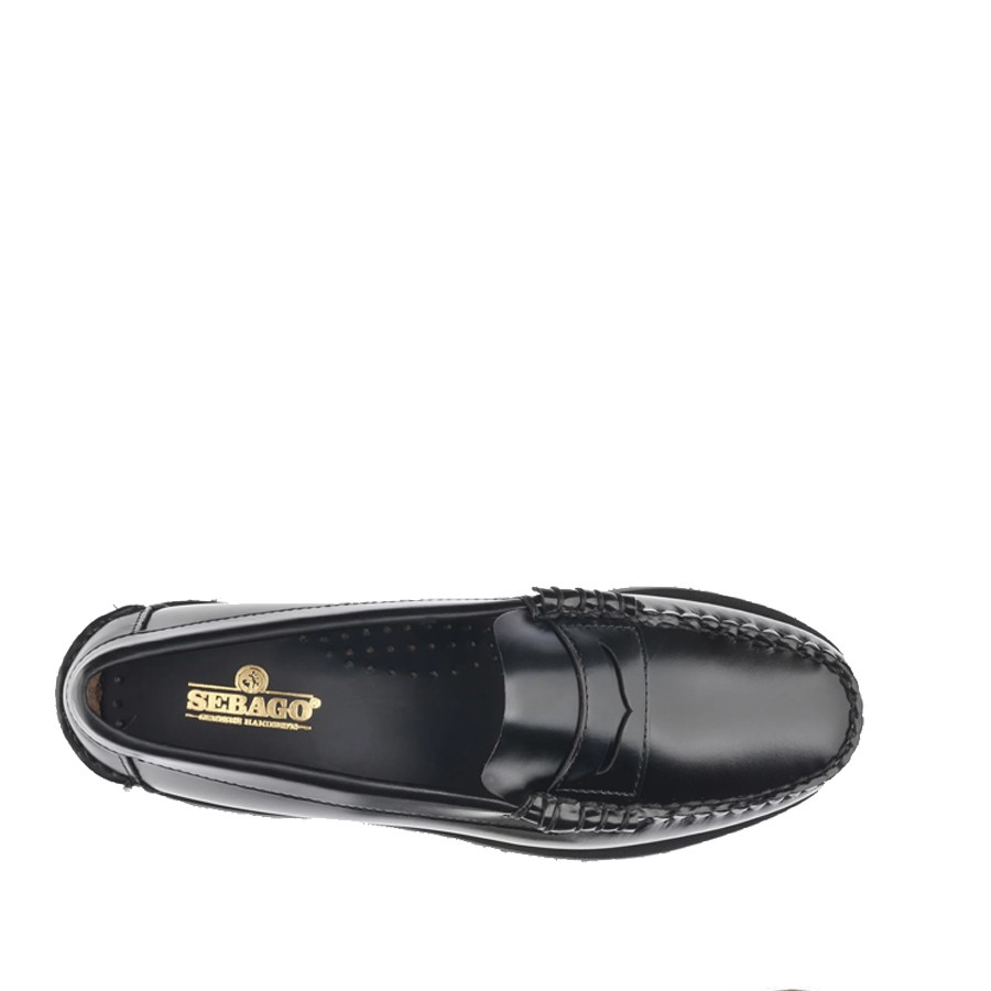SEBAGO women's moccasin DAN LUG WOMAN in black leather