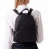 Borbonese dark black fabric backpack