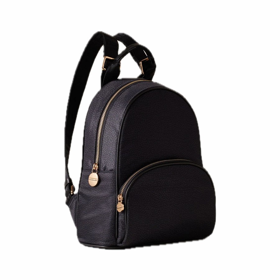 Borbonese zaino tessuto dark black